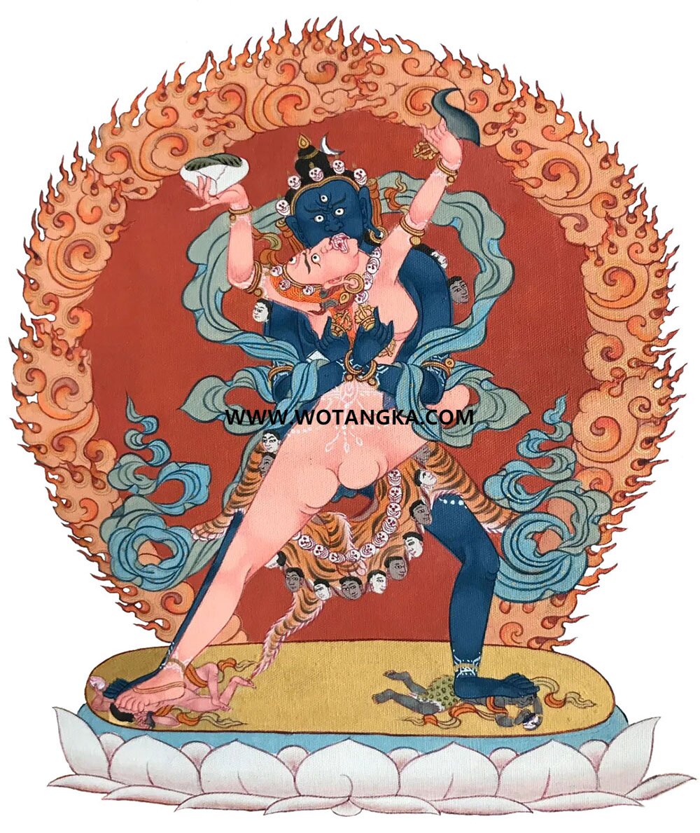 沃唐卡编号AC93214：胜乐金刚