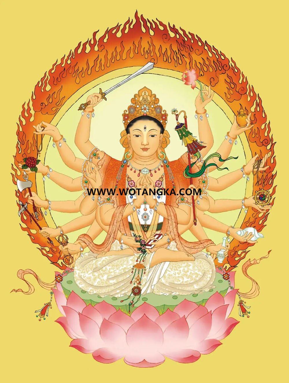 沃唐卡编号AC95835：准提佛母