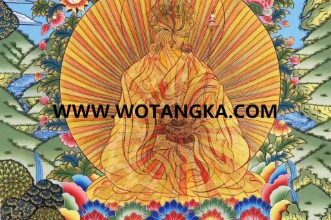 编号138-419169：彩绘唐卡-莲花生大士·虹光法身（75*52CM左右）