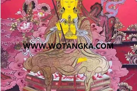 编号138-451139：红金唐卡-地藏王菩萨（75*52CM左右）