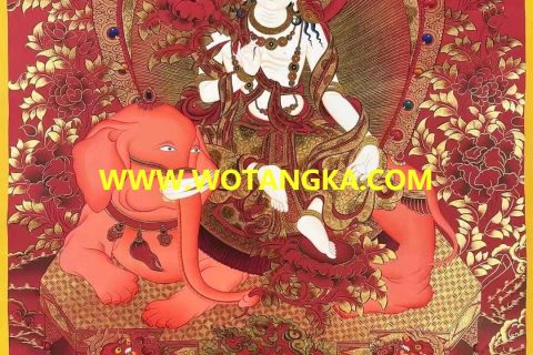 编号138-521931：红金唐卡-普贤菩萨（75*55CM左右）