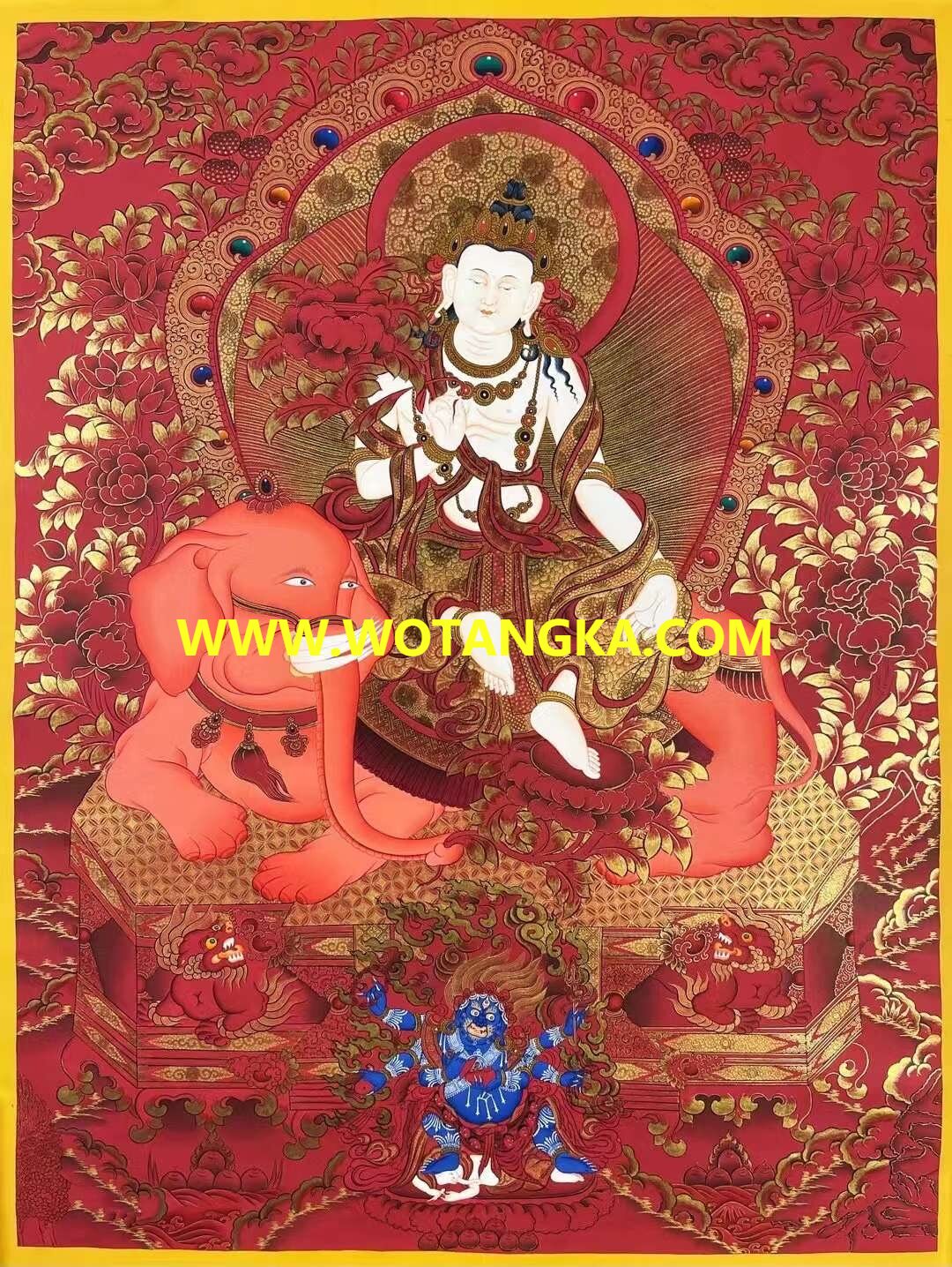 编号138-521931：彩绘唐卡-普贤菩萨（75*55CM左右）