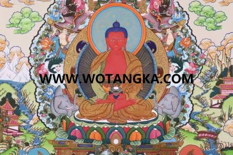 编号138-631199：彩绘唐卡-阿弥陀佛（89*64CM左右）