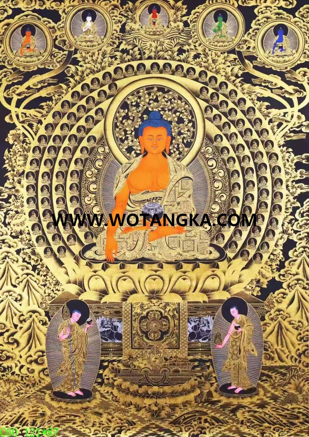 编号138-631799：黑金唐卡-释迦牟尼佛·三十五佛（124*87CM左右）