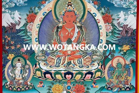 编号191-733835：彩绘唐卡-吉祥八宝坛城（80*80CM左右） | 沃唐