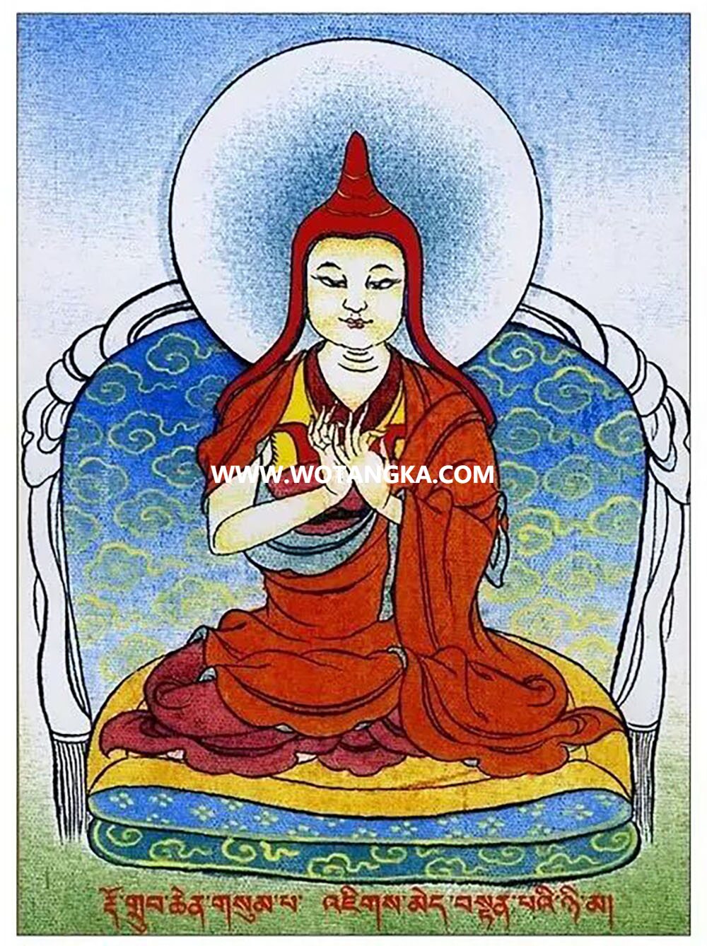 沃唐卡编号AC12938：第三世多智钦·晋美丹悲尼玛