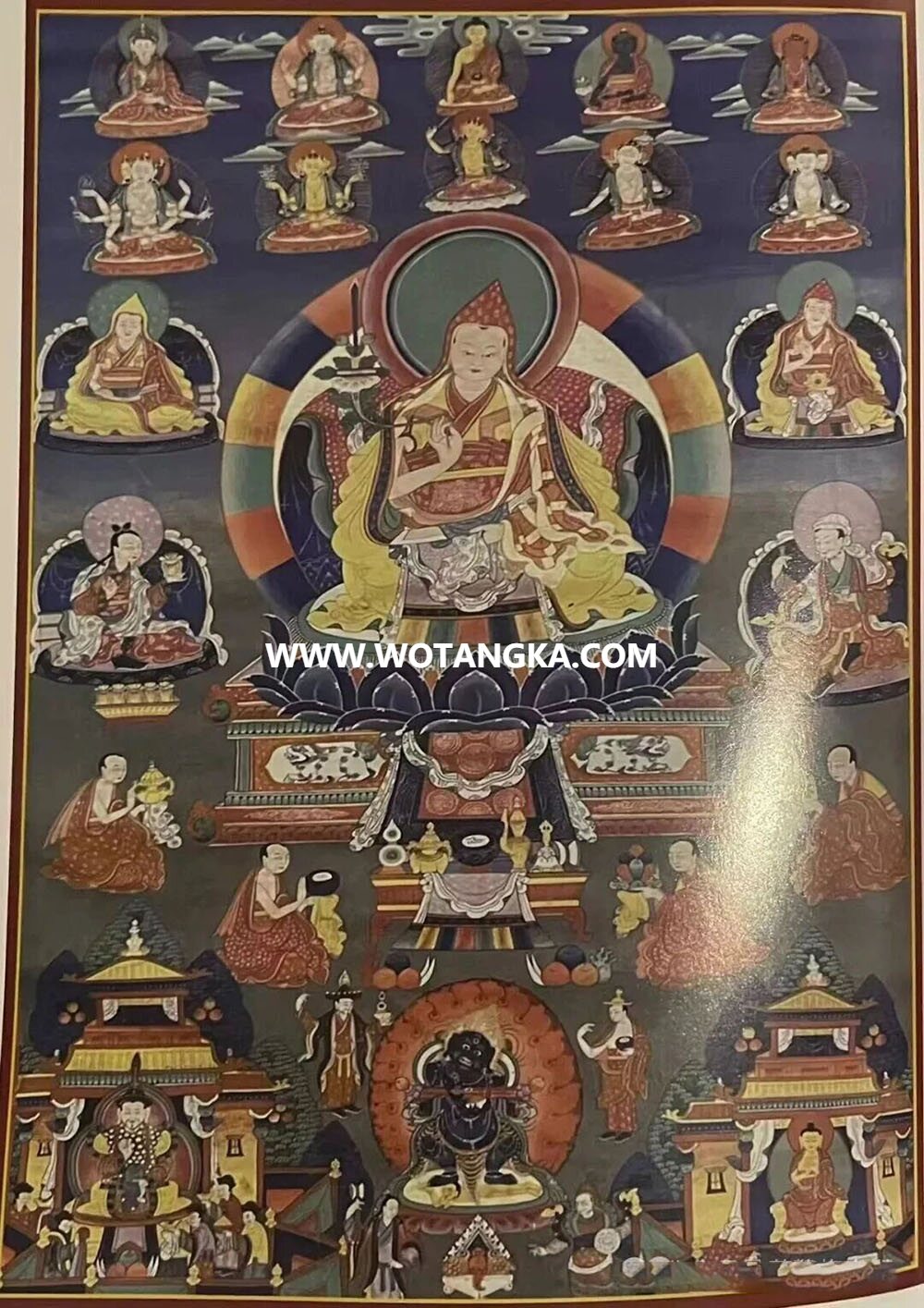 沃唐卡编号AC14369：多吉扎灯尊者