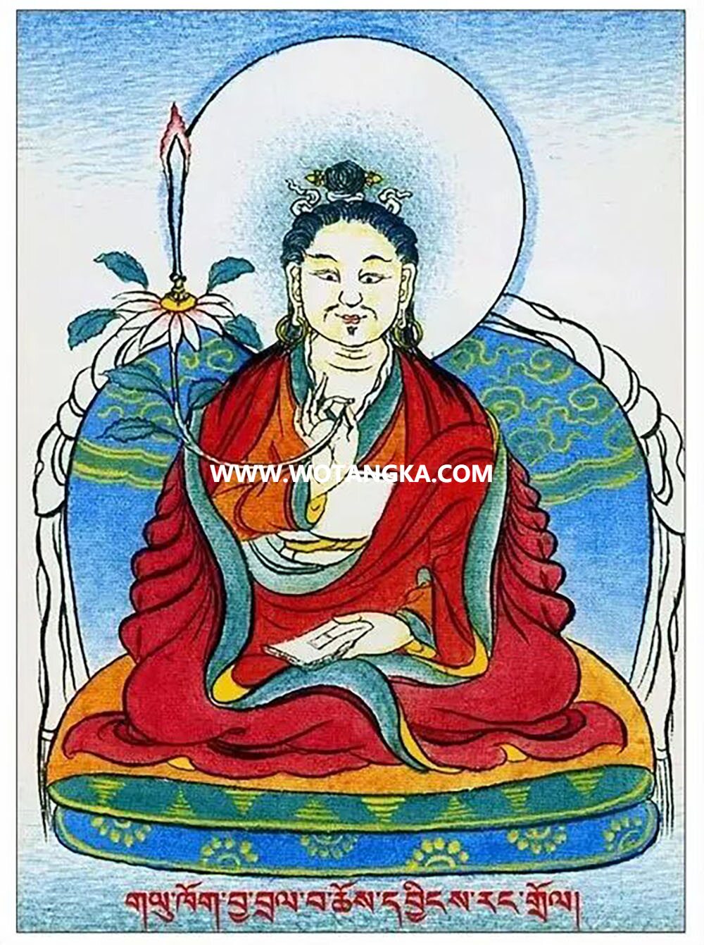 沃唐卡编号AC14579：玉科夏扎瓦·秋英让卓（玉科喇嘛）