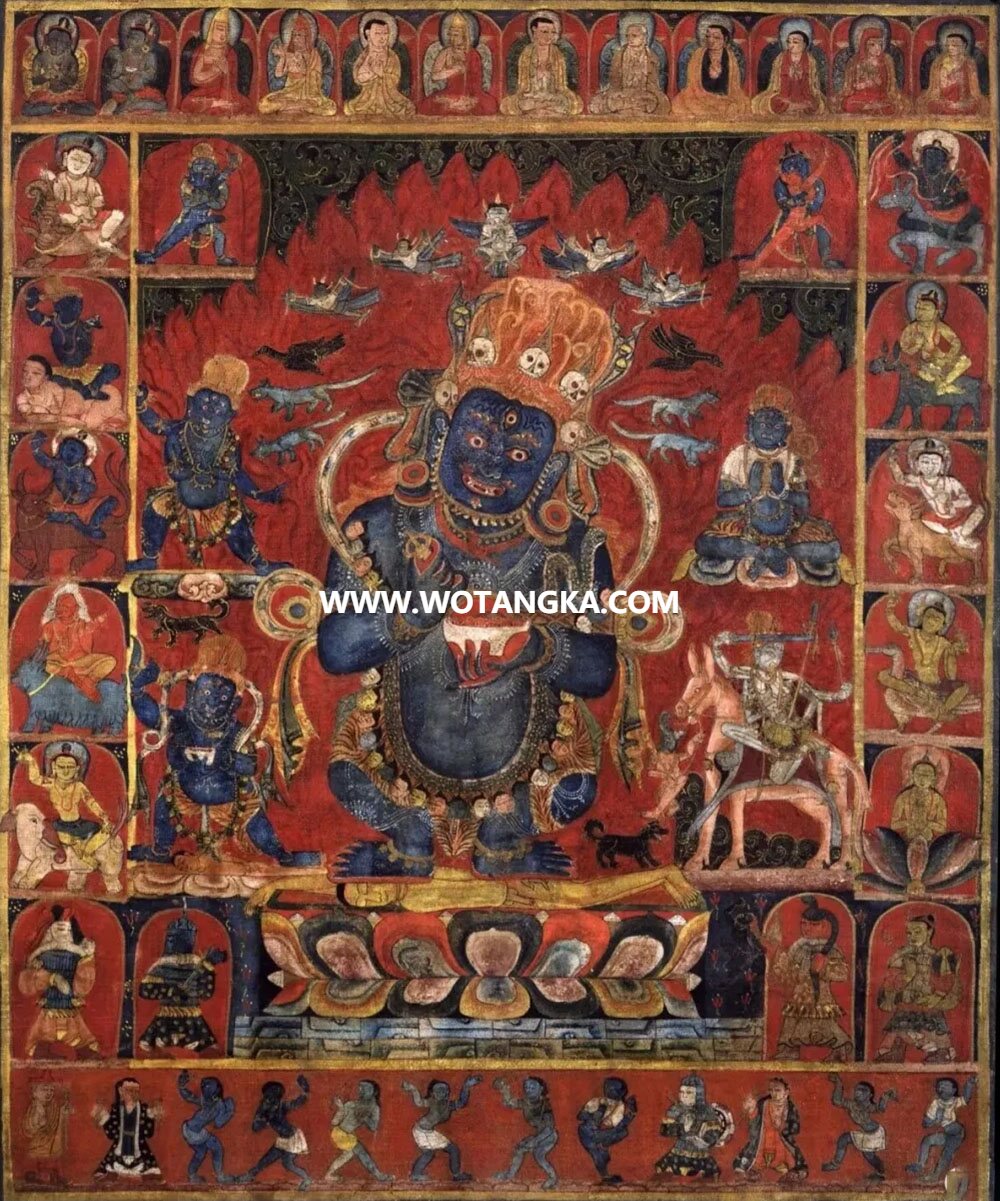 沃唐卡编号AC14635：宝帐护法大黑天