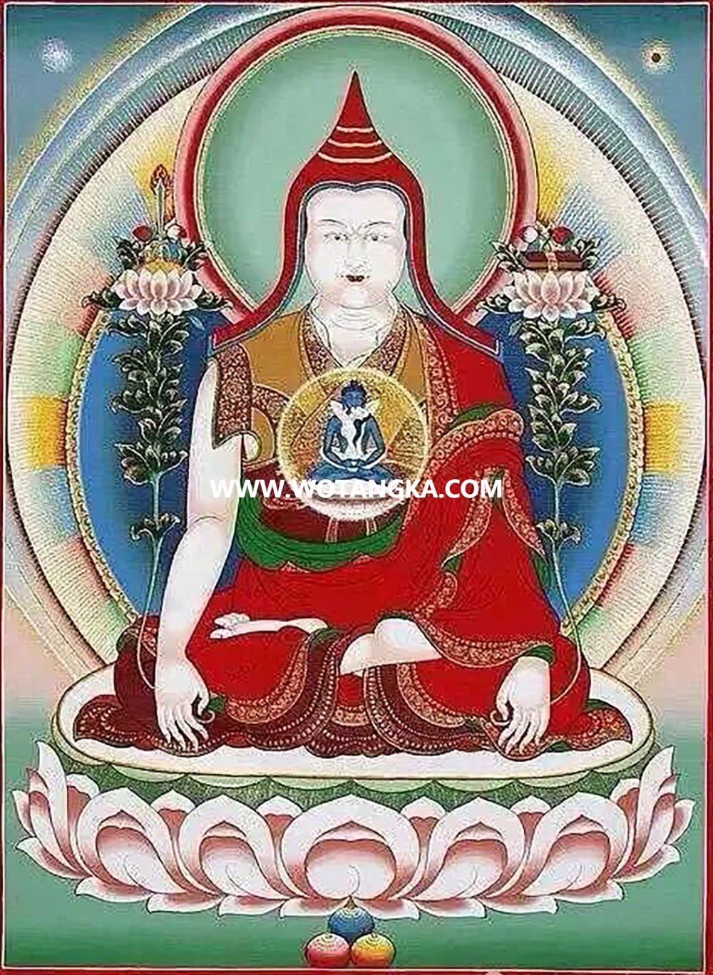 沃唐卡编号AC15396：龙钦巴尊者