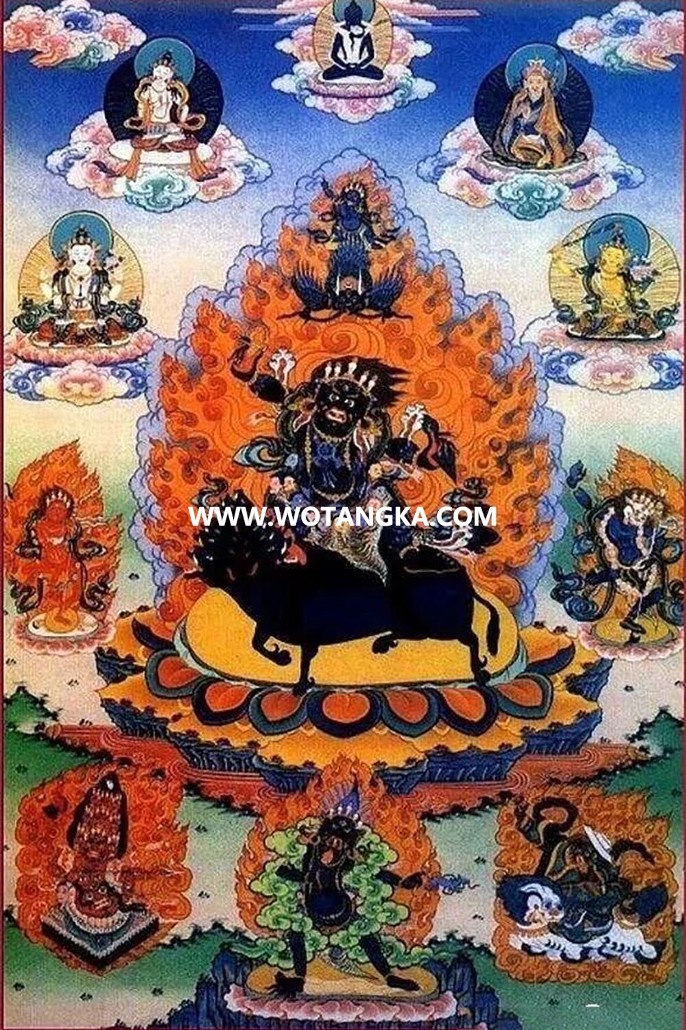 沃唐卡编号AC15738：愤怒莲师金刚铠甲