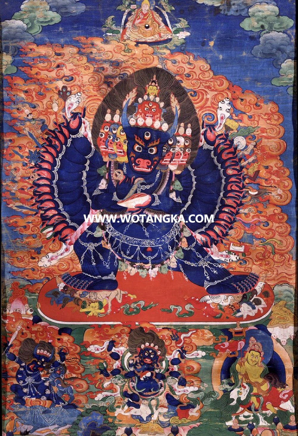 沃唐卡编号AC18794：大威德金刚