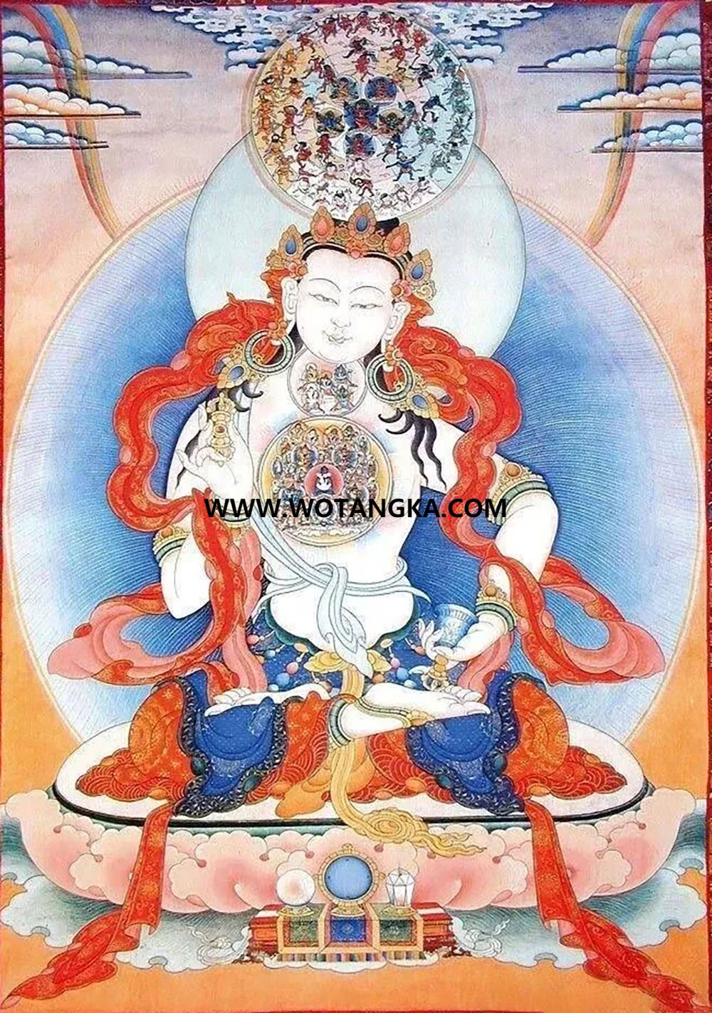 沃唐卡编号AC21567：金刚萨埵中阴文武百尊