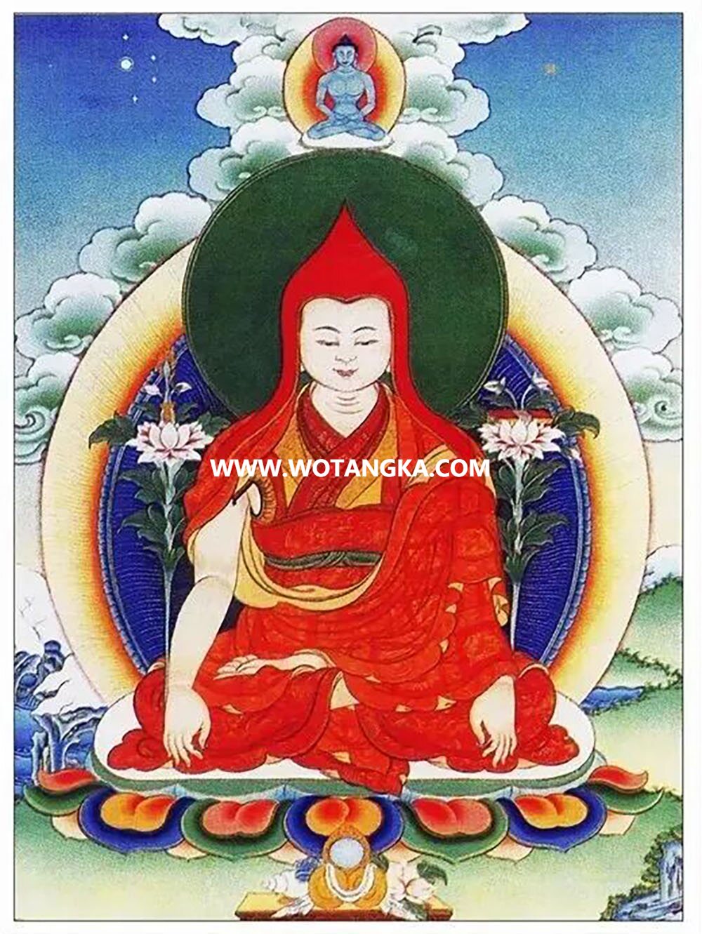 沃唐卡编号AC23587:龙钦饶降巴(智美沃色)