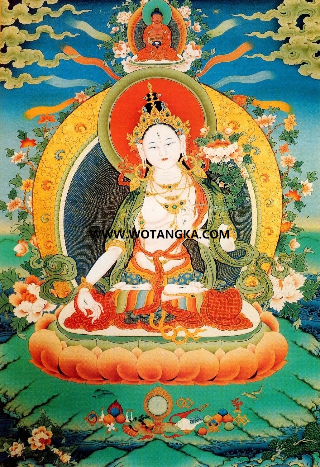 沃唐卡编号AC23662：白度母