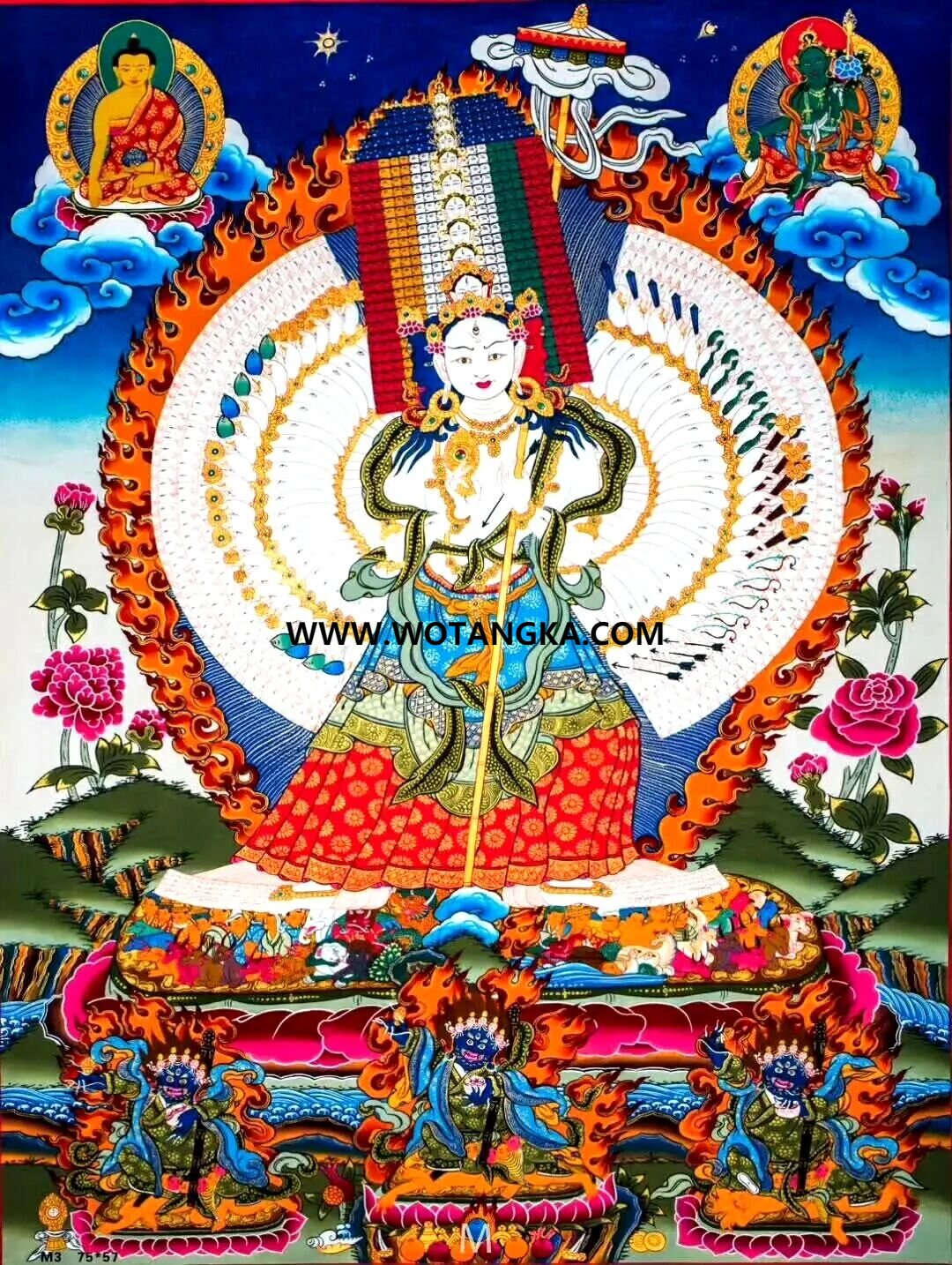 沃唐卡编号AC23758：大白伞盖佛母