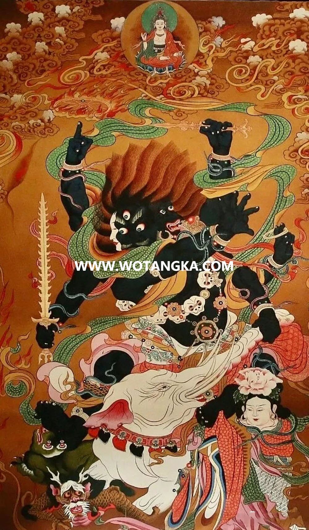 沃唐卡编号AC26451：大威德明王