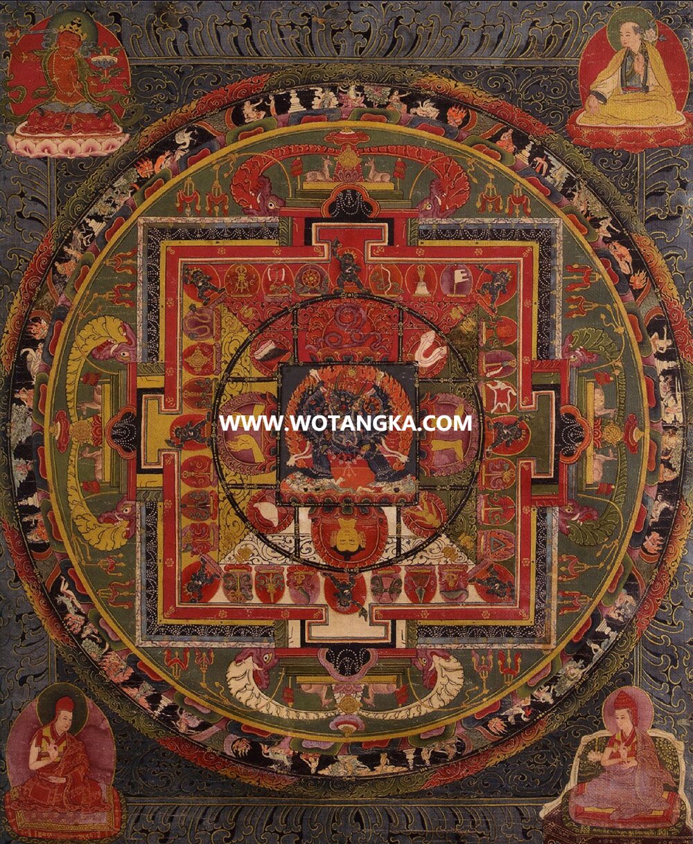 沃唐卡编号AC26803：大威德金刚曼茶罗