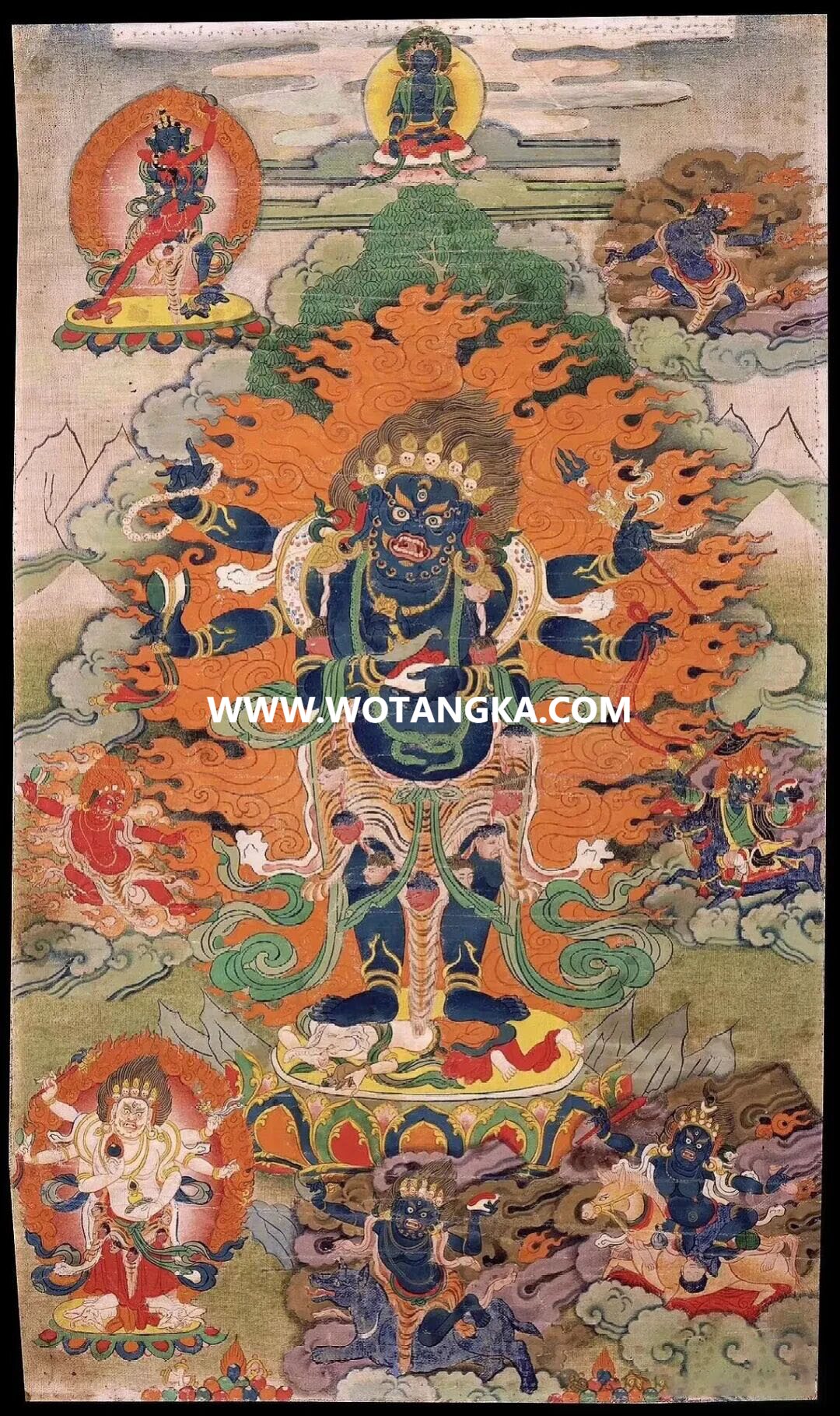 沃唐卡编号AC26945：六臂玛哈嘎拉