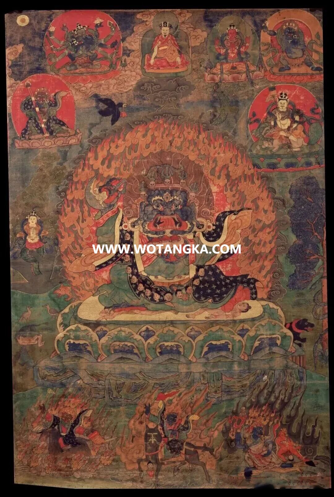 沃唐卡编号AC27938：二臂玛哈嘎拉