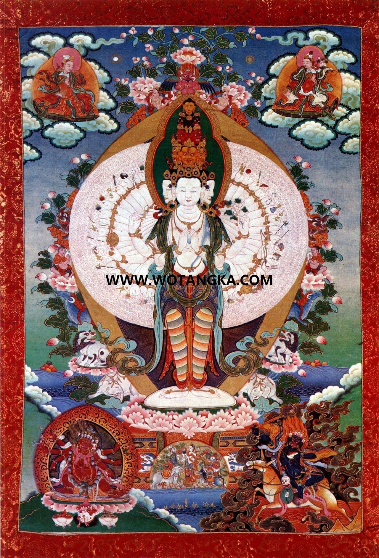 沃唐卡编号AC29388：千手观音