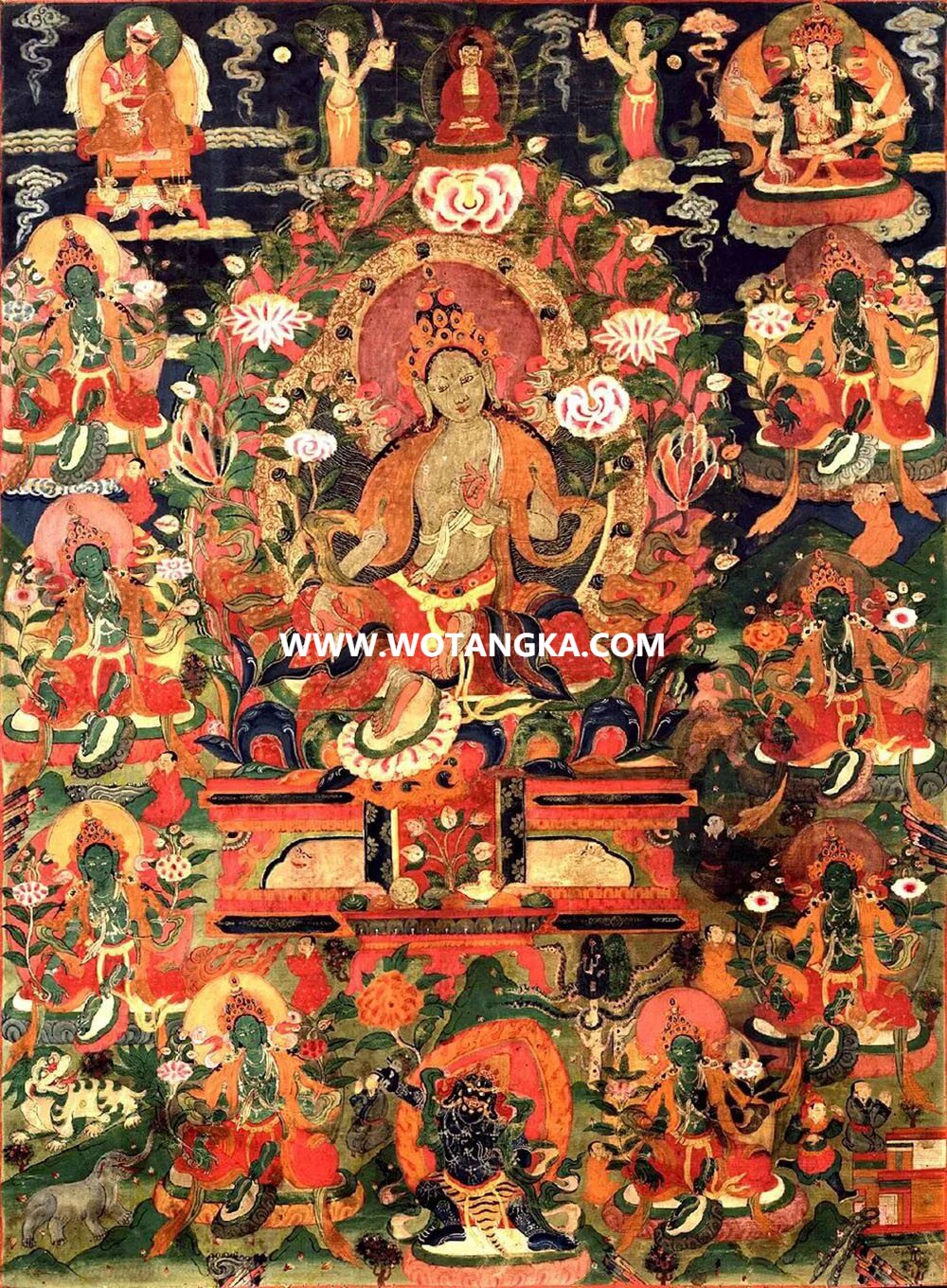 沃唐卡编号AC29547：绿度母