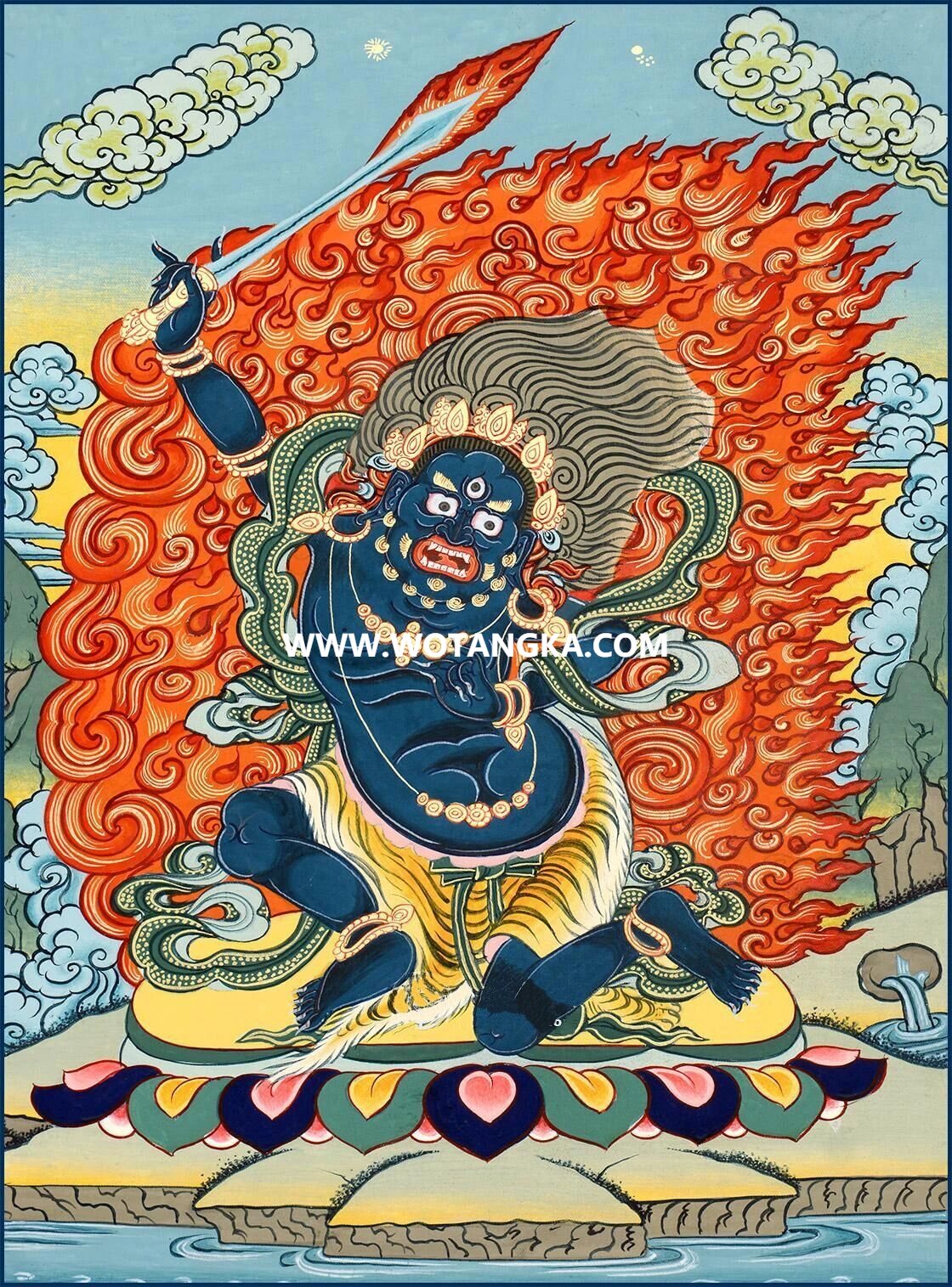 沃唐卡编号AC34896：金刚手菩萨