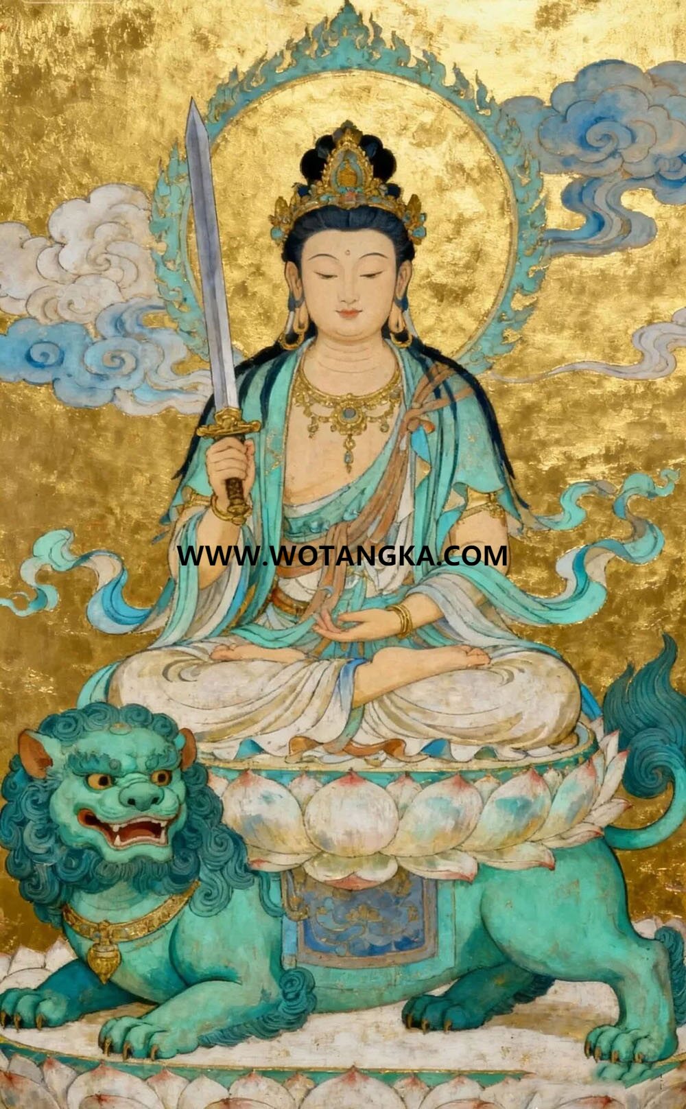 沃唐卡编号AC37591：文殊菩萨