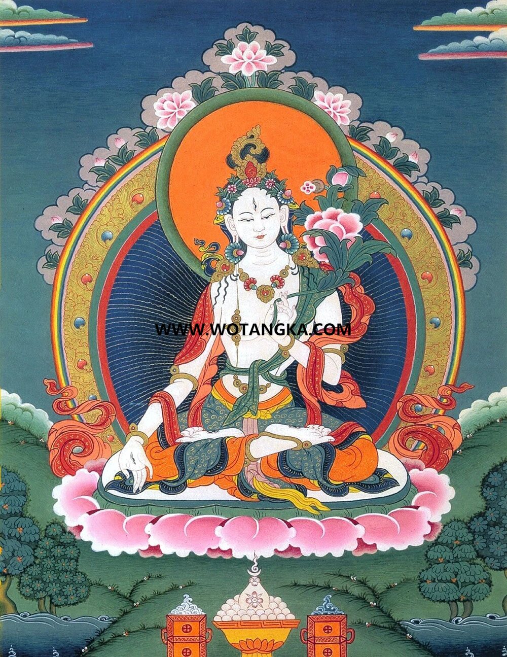 沃唐卡编号AC38456：白度母