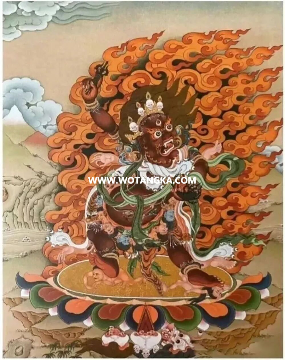 沃唐卡编号AC39815：忿怒莲师金刚铠甲