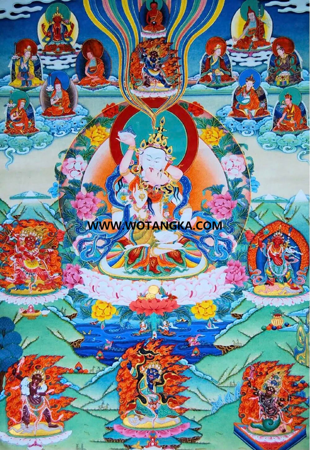 沃唐卡编号AC41917：双身金刚萨埵