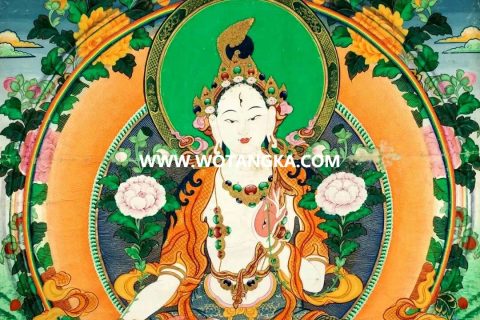 沃唐卡编号AC47851：白度母