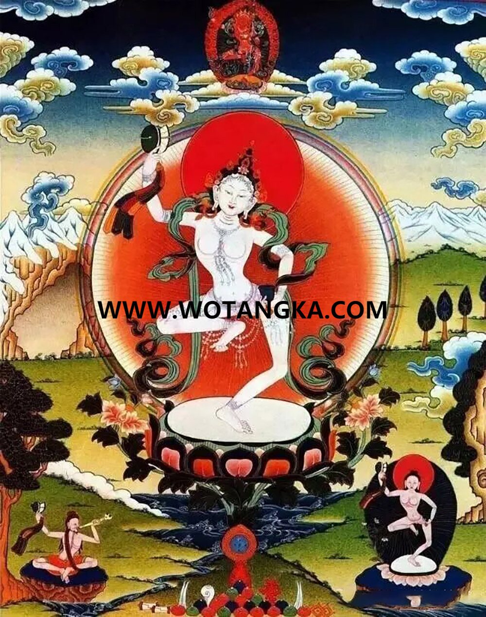 沃唐卡编号AC49268：瑜伽母玛吉拉准尊者