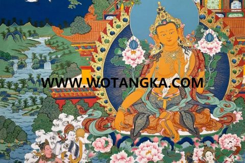 沃唐卡编号AC51379：文殊菩萨