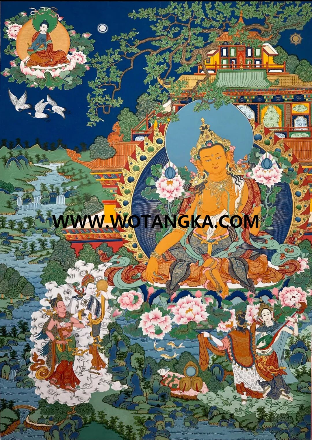 沃唐卡编号AC51379：文殊菩萨