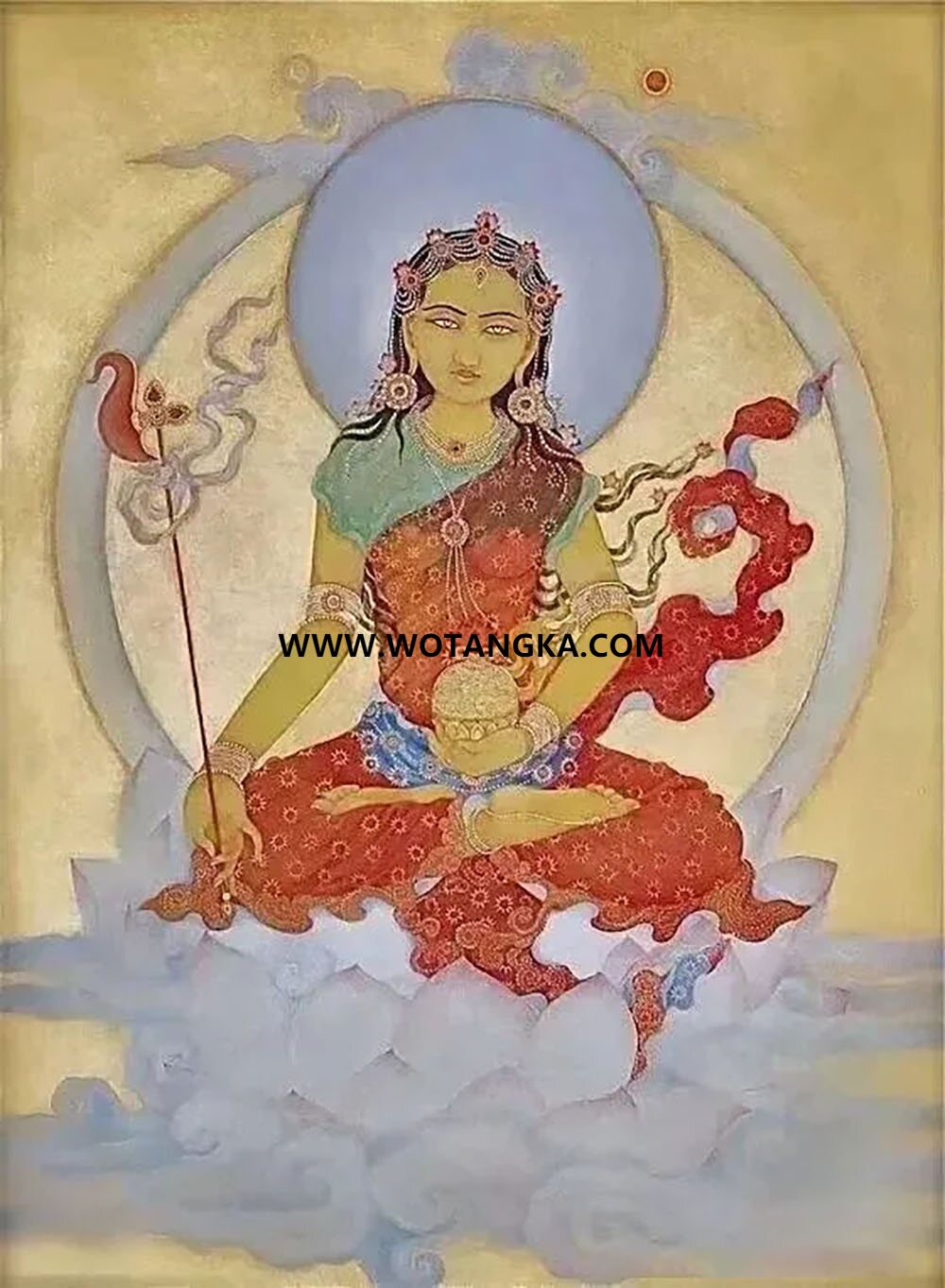 沃唐卡编号AC51839：尊胜佛母