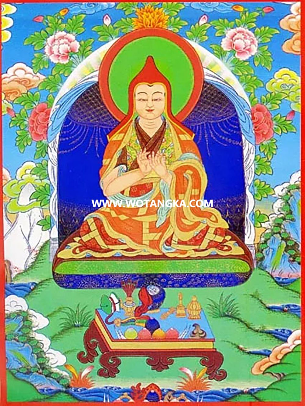 沃唐卡编号AC56389：第三世多智钦·根桑晋美丹贝尼玛