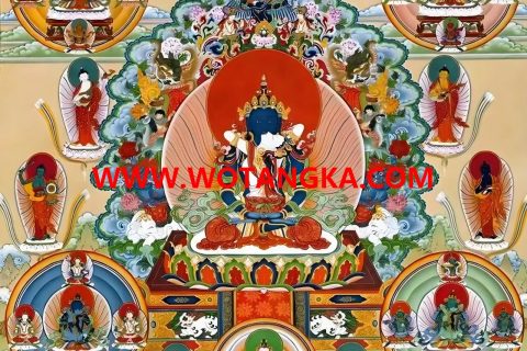 沃唐卡编号AC56934：中阴文武百尊四十二位寂静尊