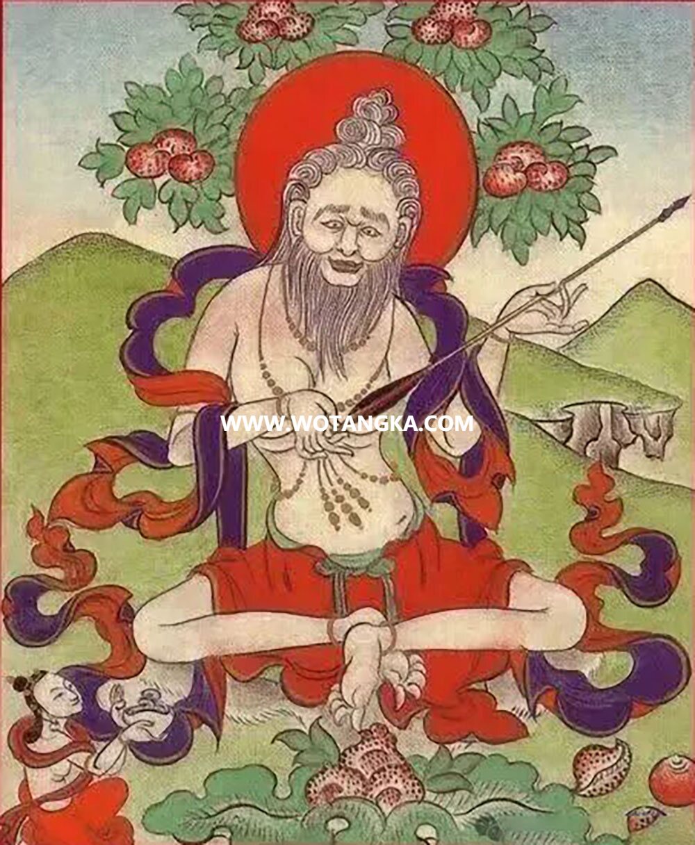 沃唐卡编号AC58294：大成就者萨惹哈尊者