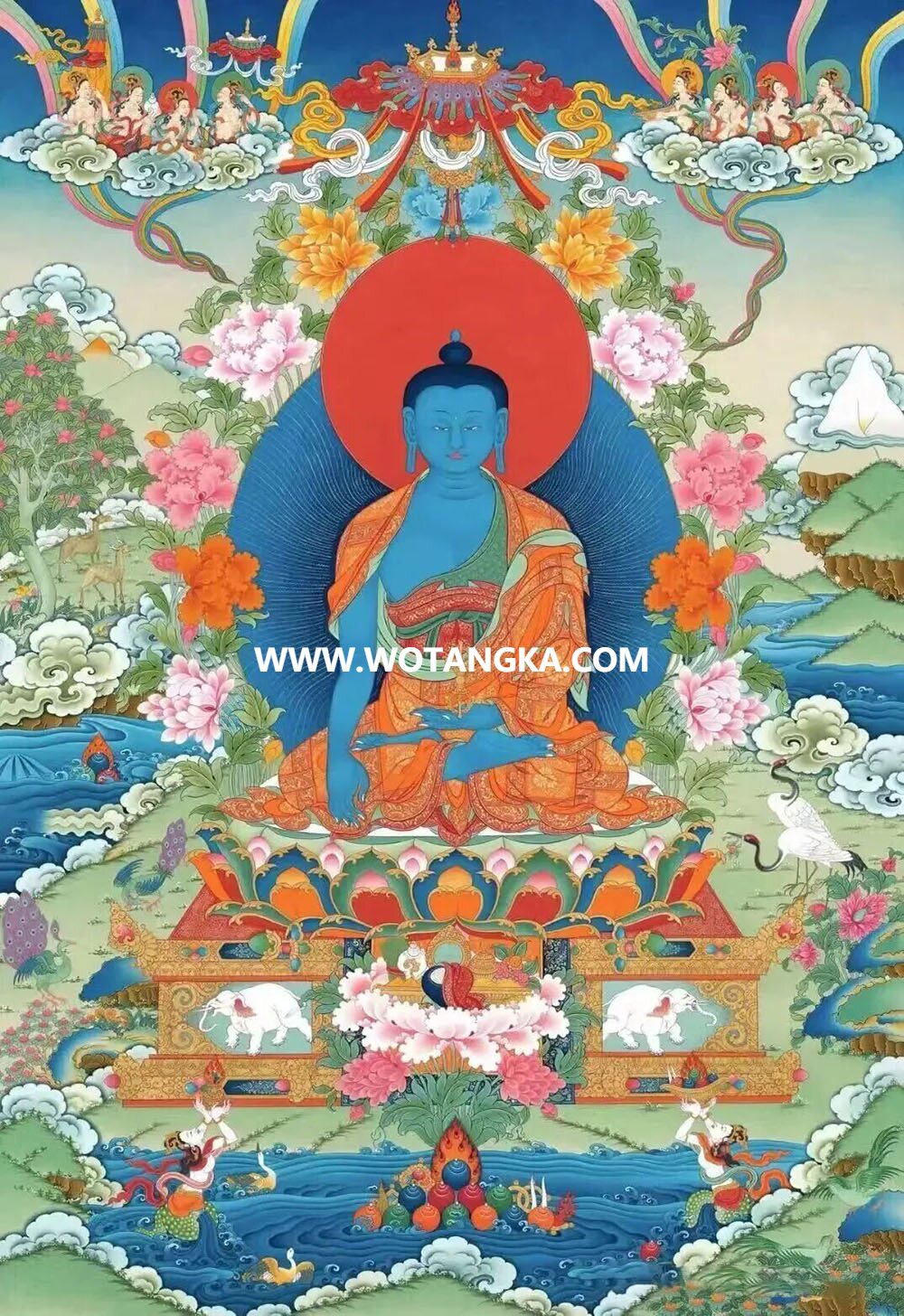 沃唐卡编号AC63890：东方不动佛