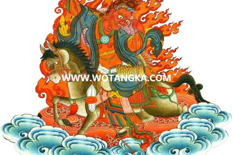 沃唐卡编号AC67218：紫玛尔护法