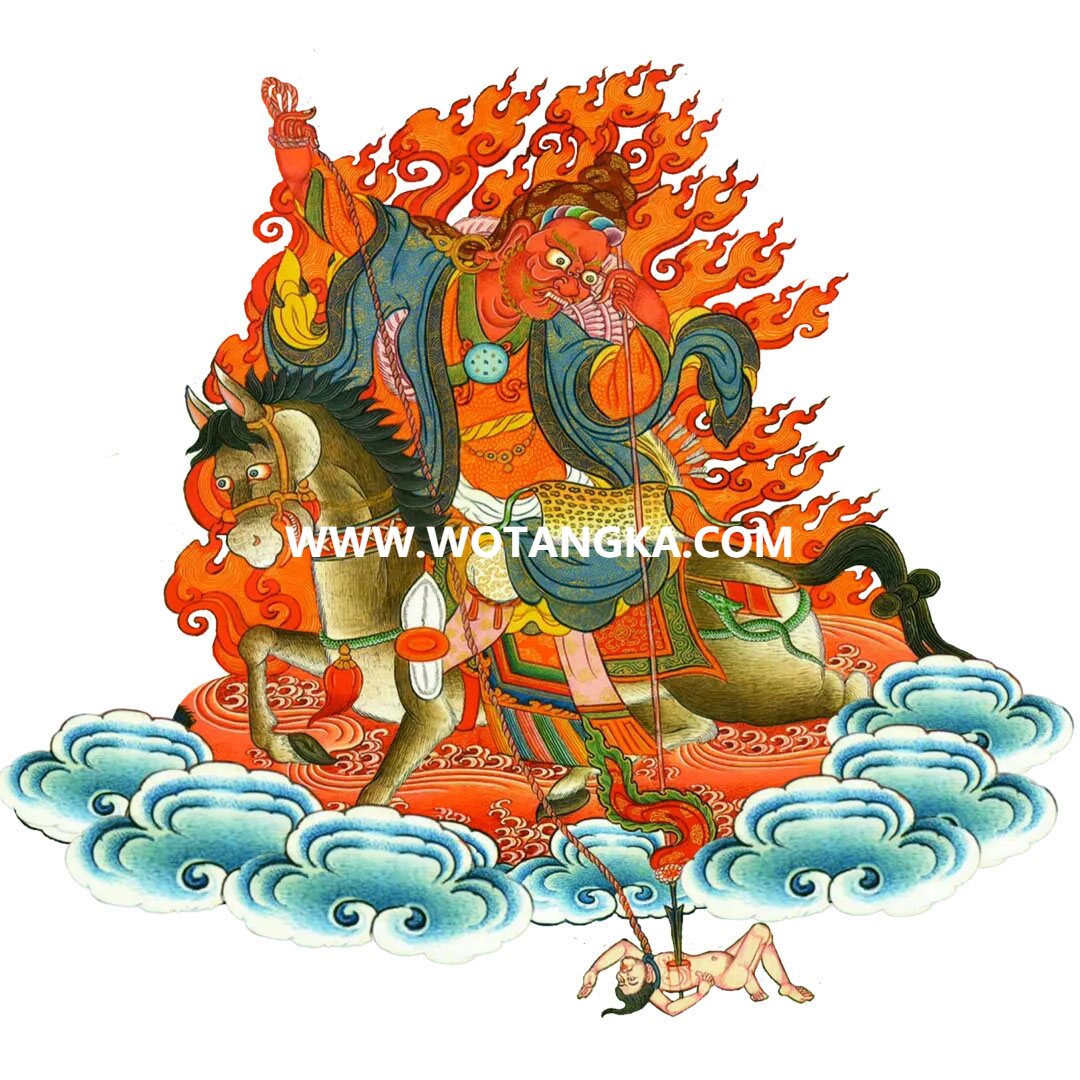 沃唐卡编号AC67218：紫玛尔护法