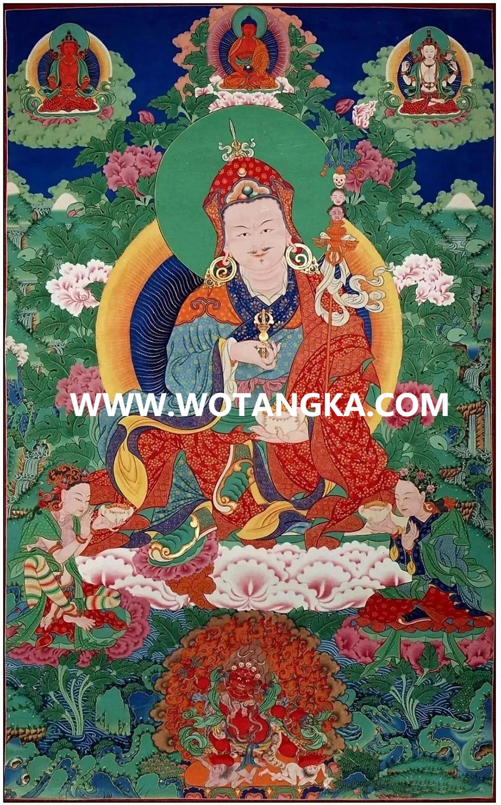 沃唐卡编号AC67952：莲花生大士