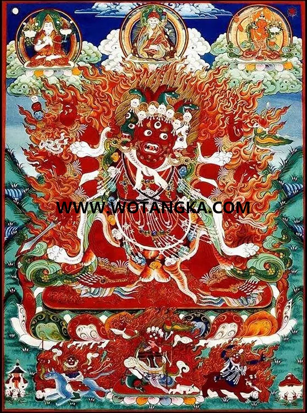 沃唐卡编号AC68293：马头明王