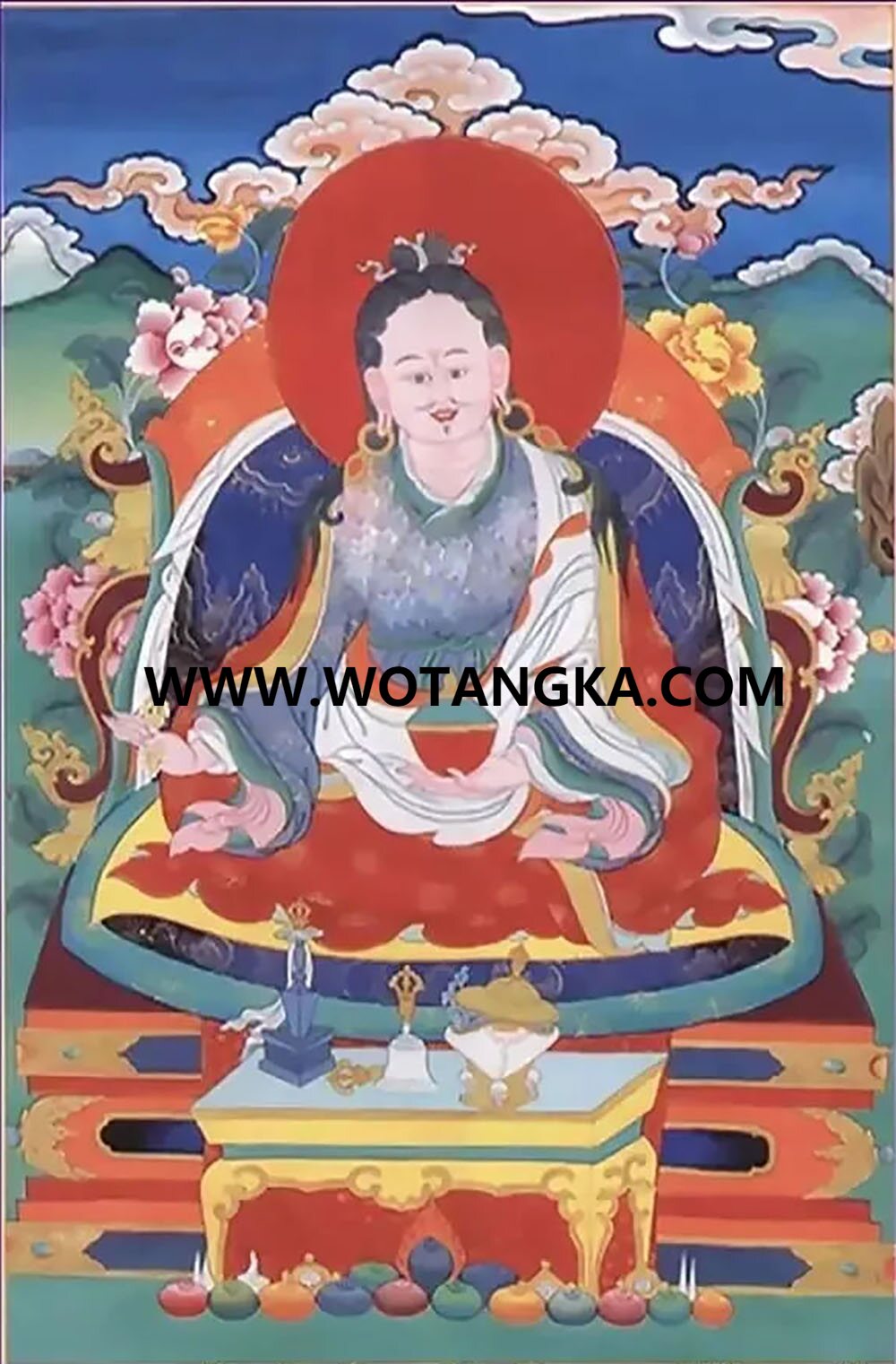 沃唐卡编号AC69371：伏藏掘藏者·惹敦督丹多杰（热贡咒院主修之达仓普巴）