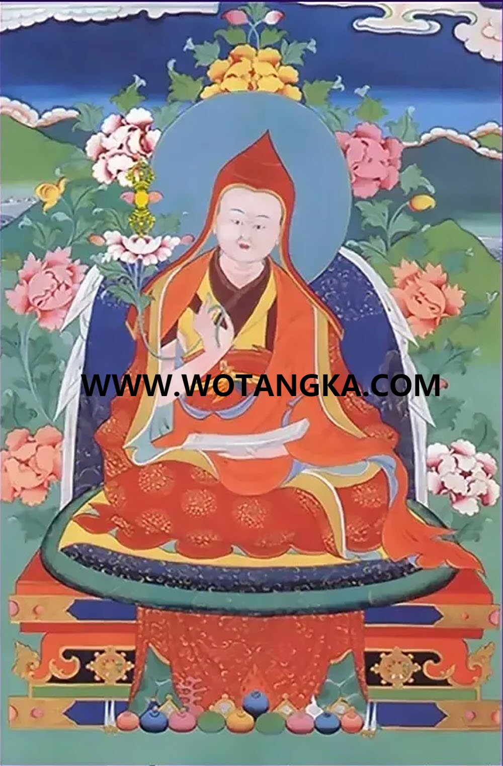 沃唐卡编号AC69742：莫瑟班智达（伏藏掘藏者）