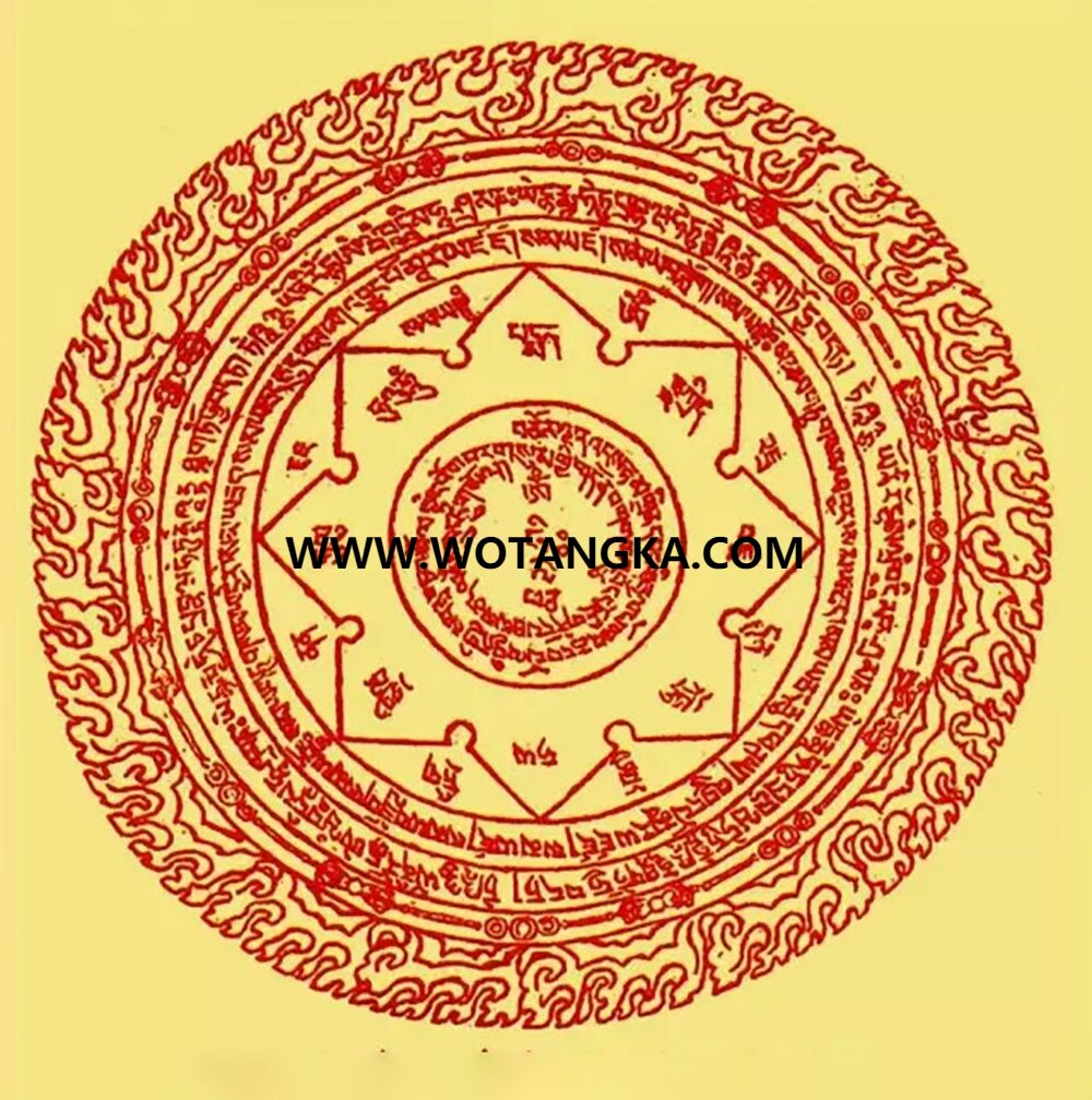 沃唐卡编号AC69827：密相马头明王咒轮（莲师所传）