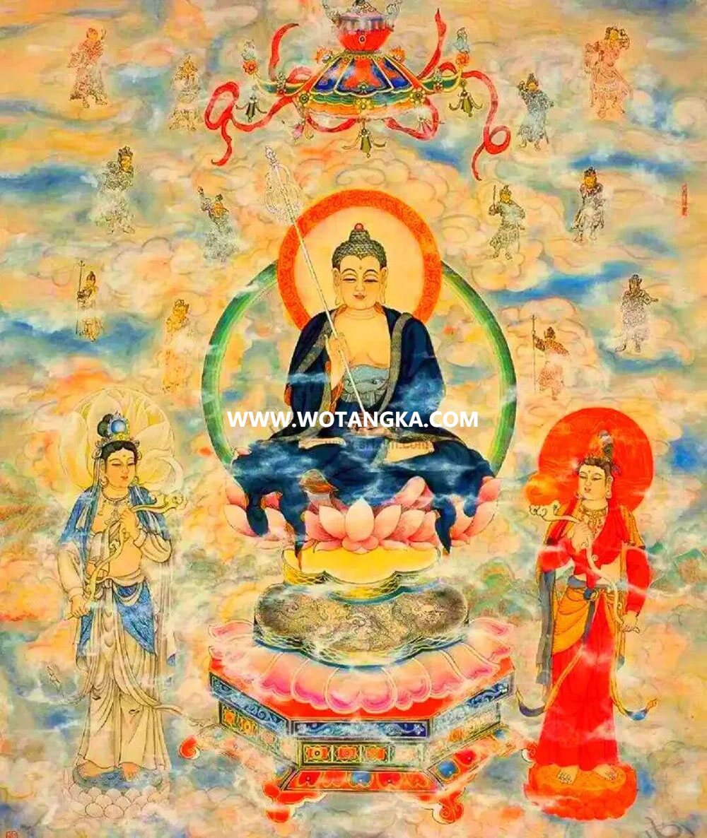 沃唐卡编号AC72357：东方三圣