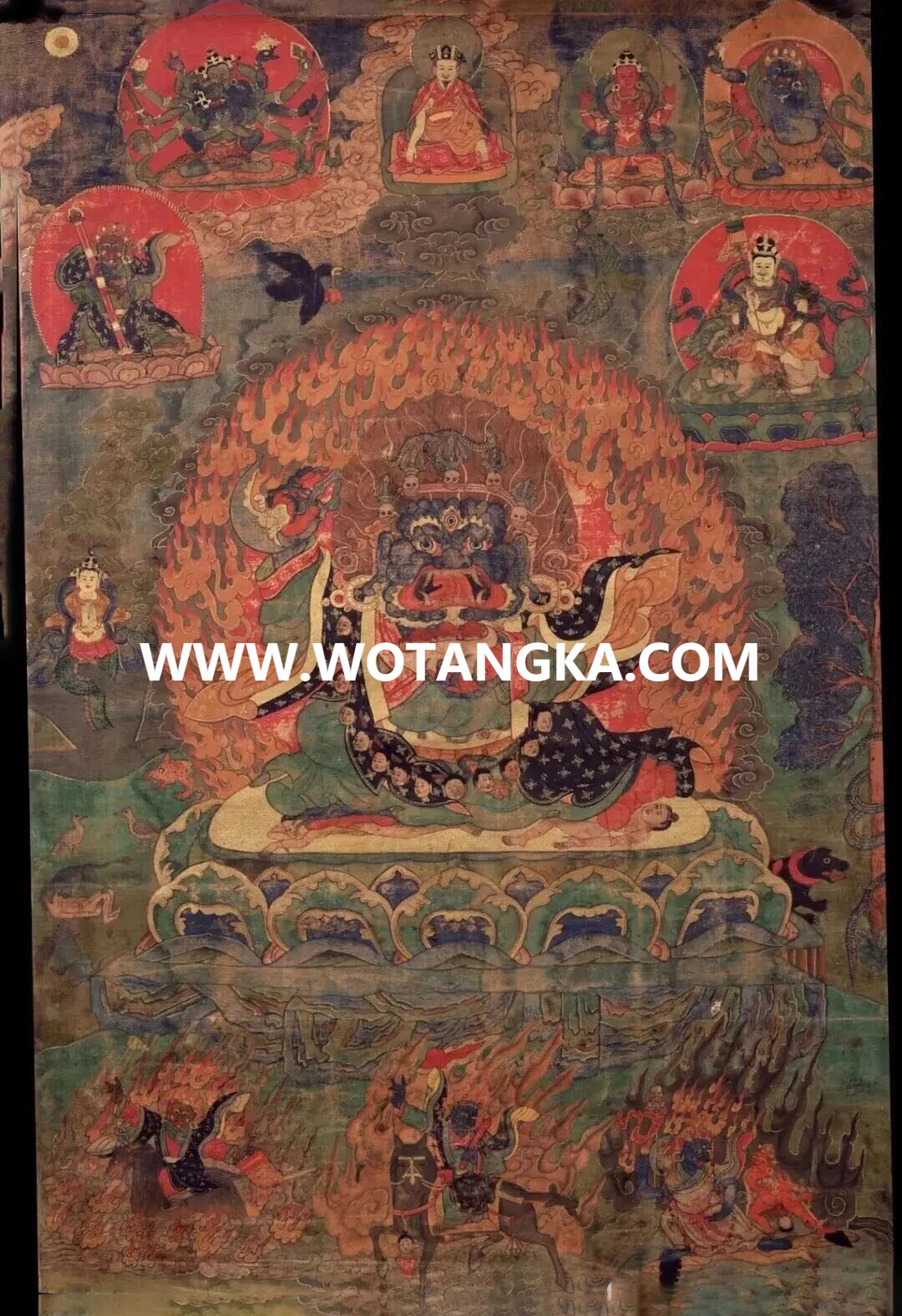 沃唐卡编号AC72495：二臂大黑天