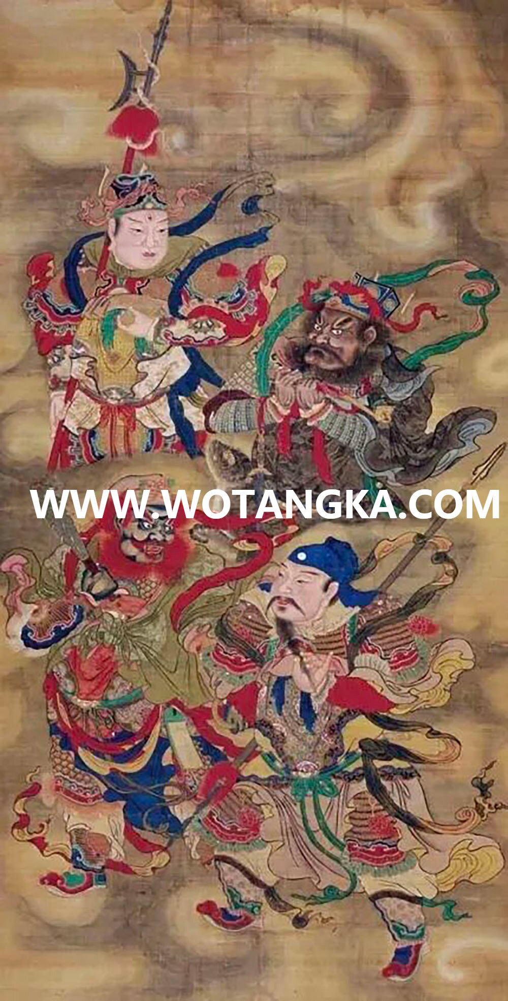 沃唐卡编号AC72549：道教四大元帅